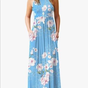 Floral long dress with pockets